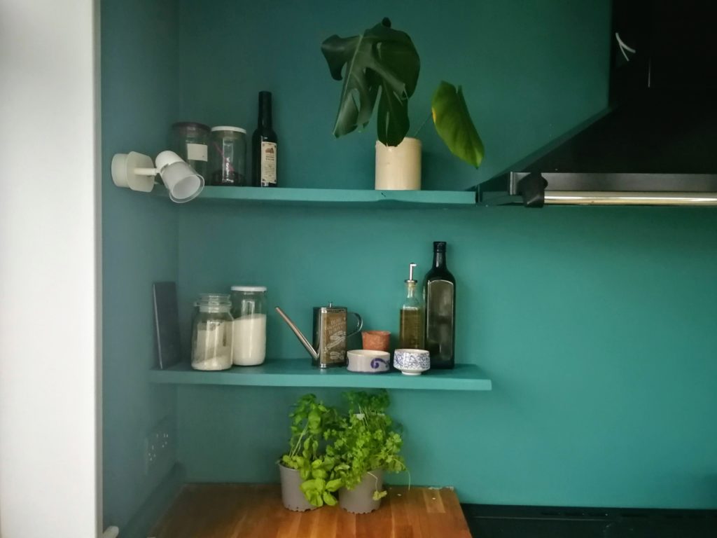 painted shelves